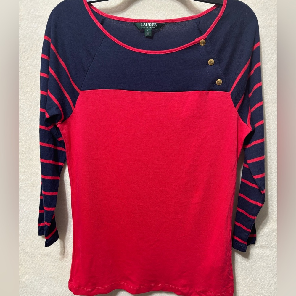 Ralph Lauren L Striped Lagum Resort Nautical Shirt